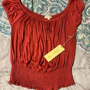 Off shoulder crop top